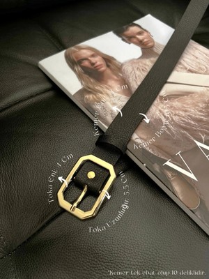 Fiori Köşeli Toka Kadın Kemeri, Pantolon Kemeri, Ceket Kemeri, Elbise Kemeri