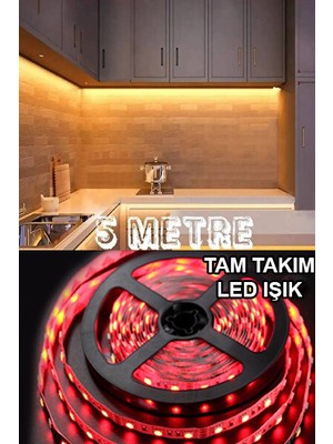 Atlantis Mutfak Dolabı Tezgah Üstü Için 5 Metre Şerit LED Işık Adaptörlü Tak Çalıştır