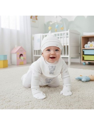 Sebi Bebe Puantiyeli Ayılı 5'li Hastane Çıkış Seti 2036