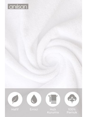 Karokstore 6'lı Beyaz Banyo Havlusu - 70X140 Cm, 490 GR,%100PAMUK, Spa ve Otel Havlusu, Günlük Kullanıma Uygun
