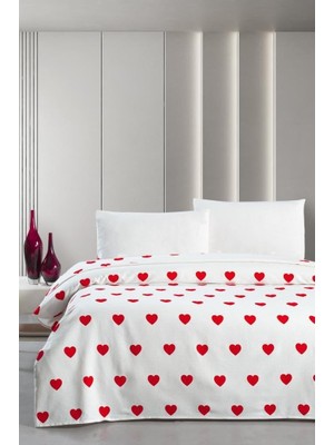 Karokstore Hamlet Çift Kişilik Pike Yatak Örtüsü 220X230 Kırmızı