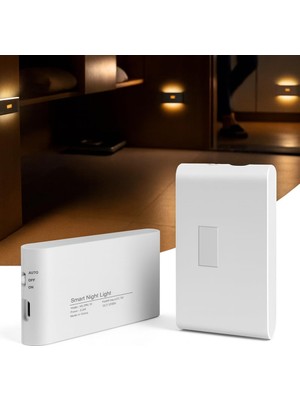 Karokstore 2 Adet Beril Iki Yönlü Sensörlü Şarjlı LED Aplik, 5W 2700K Işık, Dc 5V, 110° Hareket Algılama, 3-5m Sensör Mesafesi, 20 Saat Sabit Işık Süresi, Otomatik/manuel Modlu – Abs Gövde