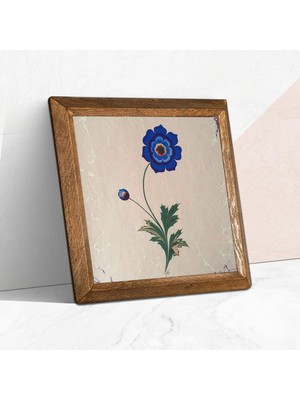 Karokstore Ebru Sanatı Taş Duvar Tablosu - Ahşap Çerçeveli Taş Tablo - 25X25 cm - Dekoratif Duvar Sanatı - Modern Ev ve Ofis Duvar Dekoru W1-136