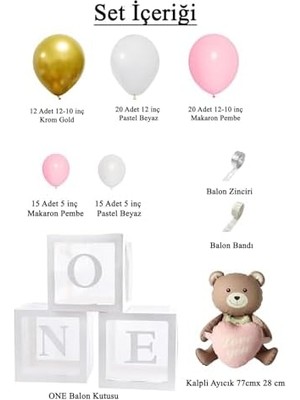 Karokstore Baby Shower Parti Kutlama Seti (Pembeone)