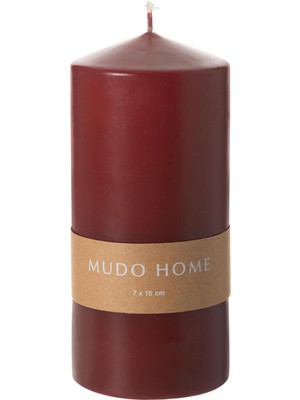 Karokstore Sütun Mum Bordo 7X15CM
