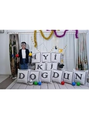 Karokstore Harfli Kırlent Kılıfı Kadife 43X43 cm Çift Taraflı Z Harfi Kedi Desenli Evlilik Teklifi Doğum Günü