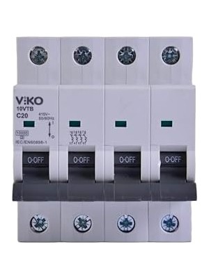 Karokstore 10VTB-4C20 Otomatik Sigorta 10KA C Tipi 4 Kutup 20A