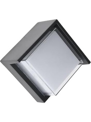 Karokstore Modern LED Duvar Aplik, 15W, 1500 Lümen, 3200K, Gün Işığı, IP44, Siyah, Modern Tasarım LED Aplik Iç ve Dış Mekan Duvar Lambası Dominik Gün Işığı Bahçe Duvar Apliği