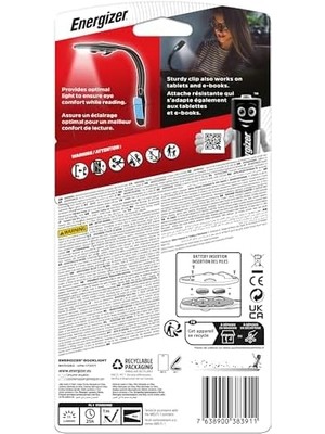 Karokstore Fl Booklight Fener ve Pil Seti, Mavi, Gri