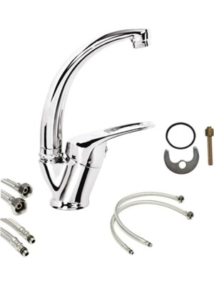 Karokstore Soğuk Çift Su Girişli Mix Banyo Lavabo Musluğu Çeşmesi Bataryası