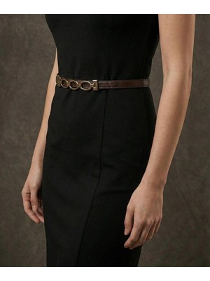 Fiori Gold Zincir Toka Detaylı Kadın Kemeri, Pantolon Kemeri,