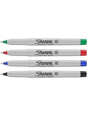 Karokstore Sharpie Ultra, Süper Ince Uç, Karışık 4'lü Paket