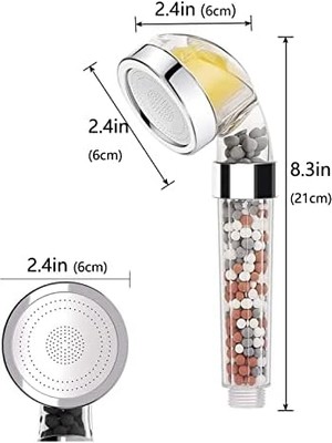 Karokstore Mak Su Filtreli Duş Başlığı Tasarruflu,vitaminli,parfümlü Klor ve Florür Su Filtreli