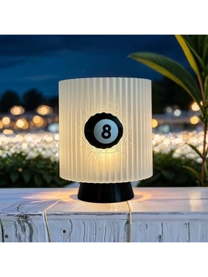 Karokstore Gece Lambası -8 Ball Dekoratif Lamba, Genç Oda, Özel Hediye