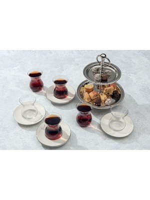 Karokstore Suzanne Platin 6 Kişilik Çay Takımı