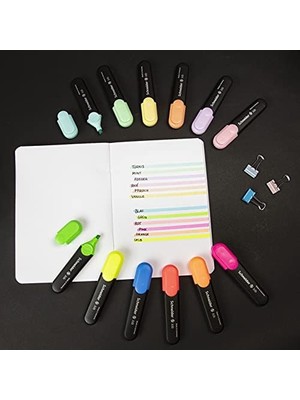 Karokstore Job 150 Pastel Fosforlu Kalem (Turkuaz, Nane, Leylak, Pembe, Şeftali, Vanilya) 6'lı Kutu