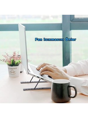 Karokstore Taşınabilir 10 Kademeli Sert Plastik Laptop Stant Bilgisayar Stant Notebook Stant Tüm Laptoplarla Uyumlu Bilgisayar Standı Taşınabilir Kaymaz Stant Dizüstü Bilgisayar Stantı