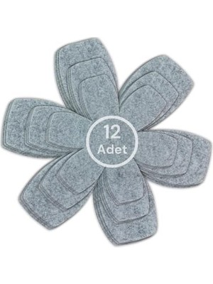 Karokstore 12'li Set Tava Tencere Koruyucu ve Düzenleyici Keçesi (Gri)