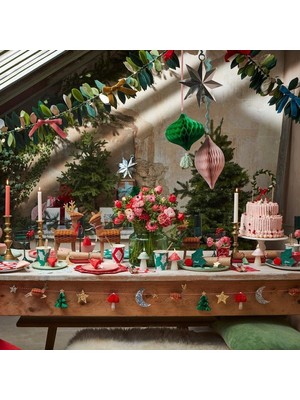 Karokstore - Honeycomb Reindeer - Rengeyiği Ailesi Dekorlar (3'lü)