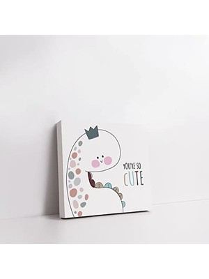Karokstore Tatlı Dinozor Tasarımlı Kanvas
