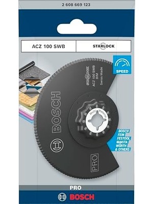 Karokstore 1x Pro Acz 100 Swb Starlock Testere Ucu (Çatı Keçesi, Polistiren Ps, Ø 100 Mm, Professional Aksesuar Çok Fonksiyonlu Makine)
