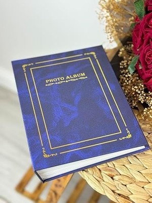 Karokstore 10X15CM Fotoğraf Albümü 200 Fotoğraf Kapasiteli Ciltbezli Lüks Anı Albümü 9206-M