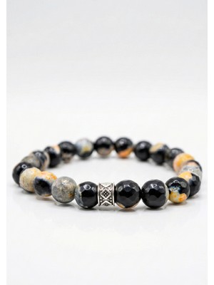 MMİF Mmif Doğal Akik Taşı Bileklik 8mm Kadın ve Erkek Mor Nazaraetkili