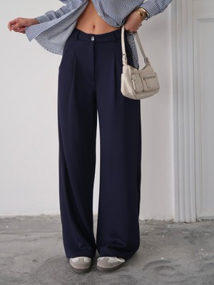 Paw Garage Kadın Nova Modal Dokulu Pileli Palazzo Pantolon