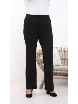 Paw Garage Kadın Likralı Büyük Beden Ispanyol Paça Palazzo Pantolon