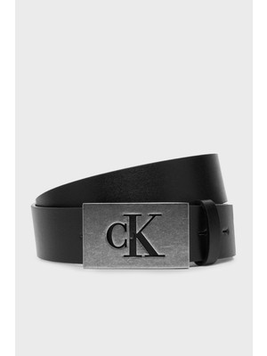 Calvin Klein Logolu Deri Kemer LV04D7043GV8L Erkek Kemer LV04D7043G V8L