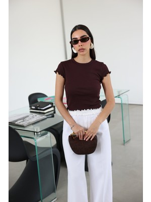 Çift Görünümlü Kısa Kol Bluz