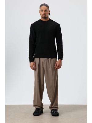 Vamos Baggy Fit Kumaş Pantolon Vizon