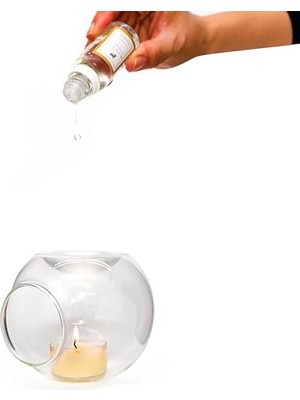 Karokstore Üfleme Cam Buhurdanlık ve Tealıght Seti