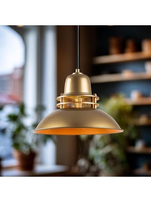 Karokstore Tekli Sarkıt Aydınlatma Metal Sıvama, Ev, Ofis, Cafe, Restoran Avizeleri