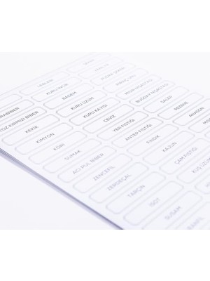 Karokstore Karışık Baharat, Bakliyat, Kuruyemiş Sticker Seti, 675 Adet