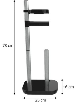 Karokstore Sui Tuvalet Kağıtlık - Siyah - M-E75-06