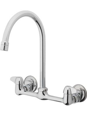 Karokstore 3190-40-CH-BC-Z Iki Saplı Yüksek Ark Duvara Monte Mutfak Bataryası