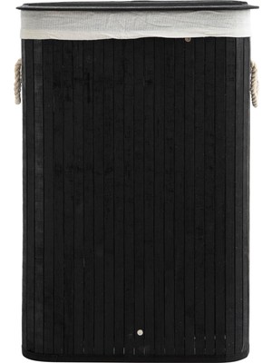 Karokstore Concept Suho Bambu Çamaşır Sepeti Siyah 40X30X61
