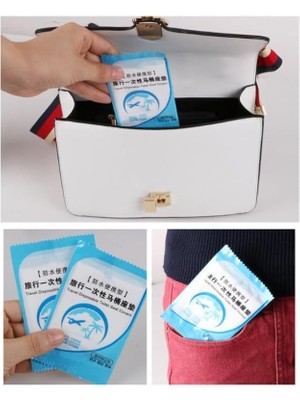 Karokstore Tek Kullanımlık Klozet Kapağı Poşeti, 50 Adet, Hijyenik Seyahat Tuvalet Örtüsü