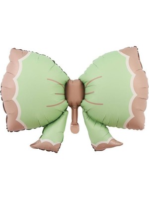 Karokstore Retro Fiyonk Pastel Folyo Balon Büyük Boy Yeşil 91-60 cm