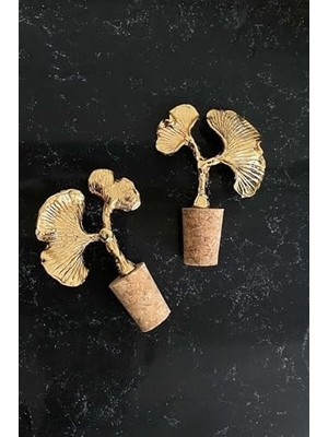 Karokstore 2 Adet Altın Renk Figürli Mantar Tıpa Yağdanlık Tıpası Şarap Şişe Tıpası