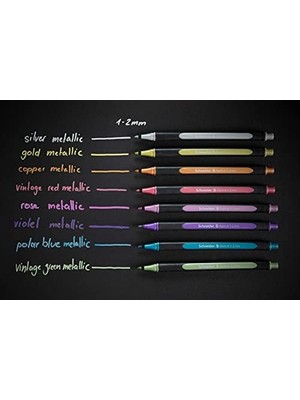 Karokstore Metallicliner 020 (Çizgi Kalınlığı 1-2 Mm, Yüksek Metalik Mürekkep, Hızlı Kurur,%88 Biyo Bazlı Plastik Gövde) 10 Adet, Çeşitli