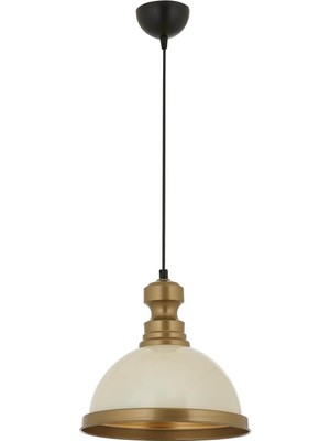 Karokstore Beyaz Boyalı Modern Avize E27 Metal 29CM