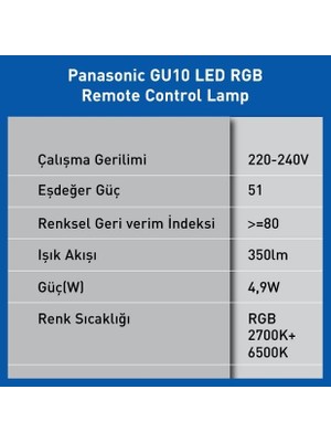 Karokstore LED Akıllı Bluetooth Wi-Fi Rgb GU10 Lamba 4W