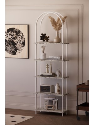 Solto Home OB46-45 Bohem Çevir Kur Modüler 5 Raflı Kitaplık | Aletsiz Kolay Kurulum