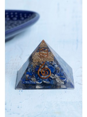 Deniz Doğal Taş Sertifikalı Lapis Lazuli Doğal Taş Piramit - Bilgelik Piramidi S.k: 0002