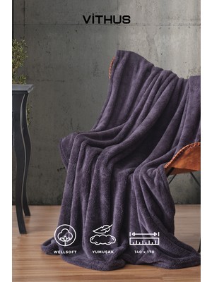 Vithus Wellsoft Tv Battaniyesi Peluş Polar Ultra Yumuşak Battaniye 140X170 cm