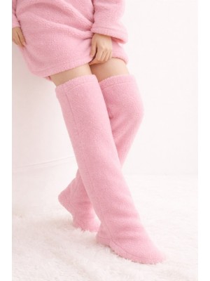Mulberry Wellsoft Peluş Diz Üstü Ev Çorabı Uzun Çorap