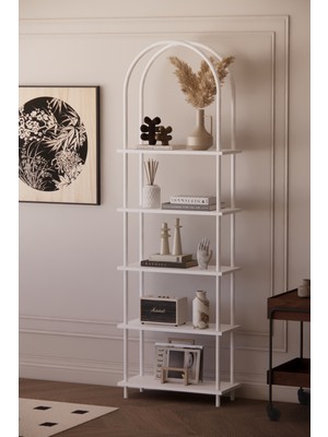 Solto Home OB46-43 Bohem Çevir Kur Modüler 5 Raflı Kitaplık | Aletsiz Kolay Kurulum