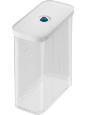 Hepta Collection Fresh & Save Cube Vakumlu Saklama Kabı 3m, 21 Santimetre, Şeffaf Akdeniz Mavisi